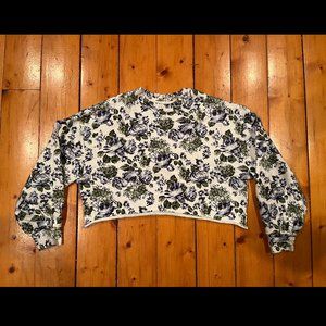 Levi’s Floral Pai Sweatshirt Cropped - Lynn Floral - Size XS - Custom Cropped